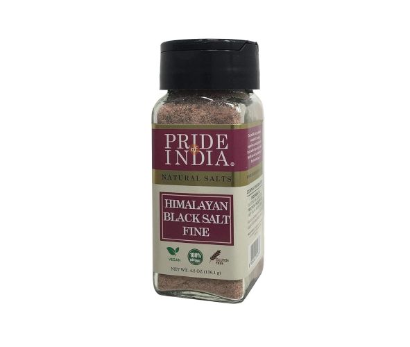 Pride Of India - Himalayan Black Rock Salt - Fine Grind, (4.8 oz) - Kala Namak, Contains 84+ Minerals, Perfect for Cooking, Tofu Scramble Pride Of India - Himalayan Black Rock Salt - Fine Grind, (4.8 oz) - Kala Namak, Contains 84+ Minerals, Perfect for Cooking, Tofu Scramble