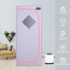 Full Size Portable Grey Steam Sauna tent–Personal Home Spa, with Steam Generator, Remote Control, Foldable Chair